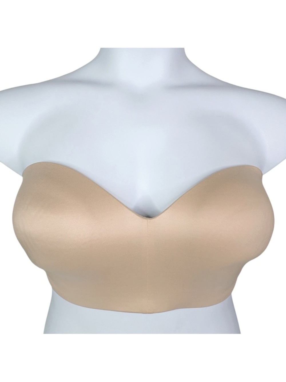 Wacoal Staying Power Wire Free Strapless Bra sz 38D * With Straps Wireless Beige